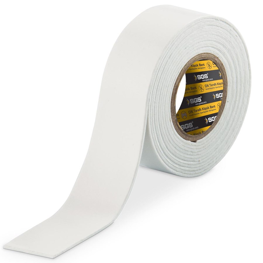 ÇİFT TARAFLI KÖPÜKLÜ BANT 25 MM*2 MT. SGS 1232