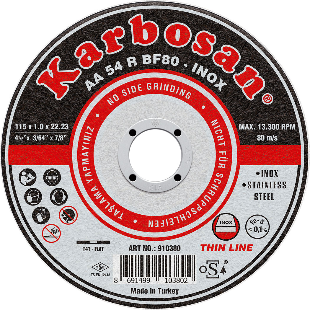 KARBOSAN 115.1.22 İNOX DÜZ THINL.KESİCİ 910380