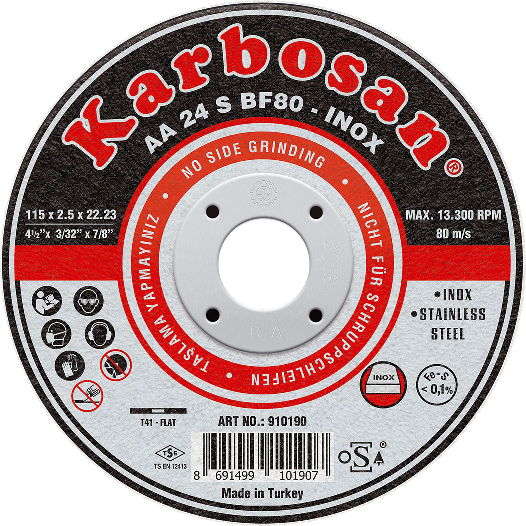 KARBOSAN 180.1,9.22 İNOX DÜZ THINL.KESİCİ 910420