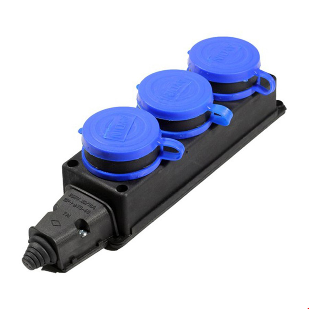 KAUÇUK MONOFAZE 3 LÜ PRİZ