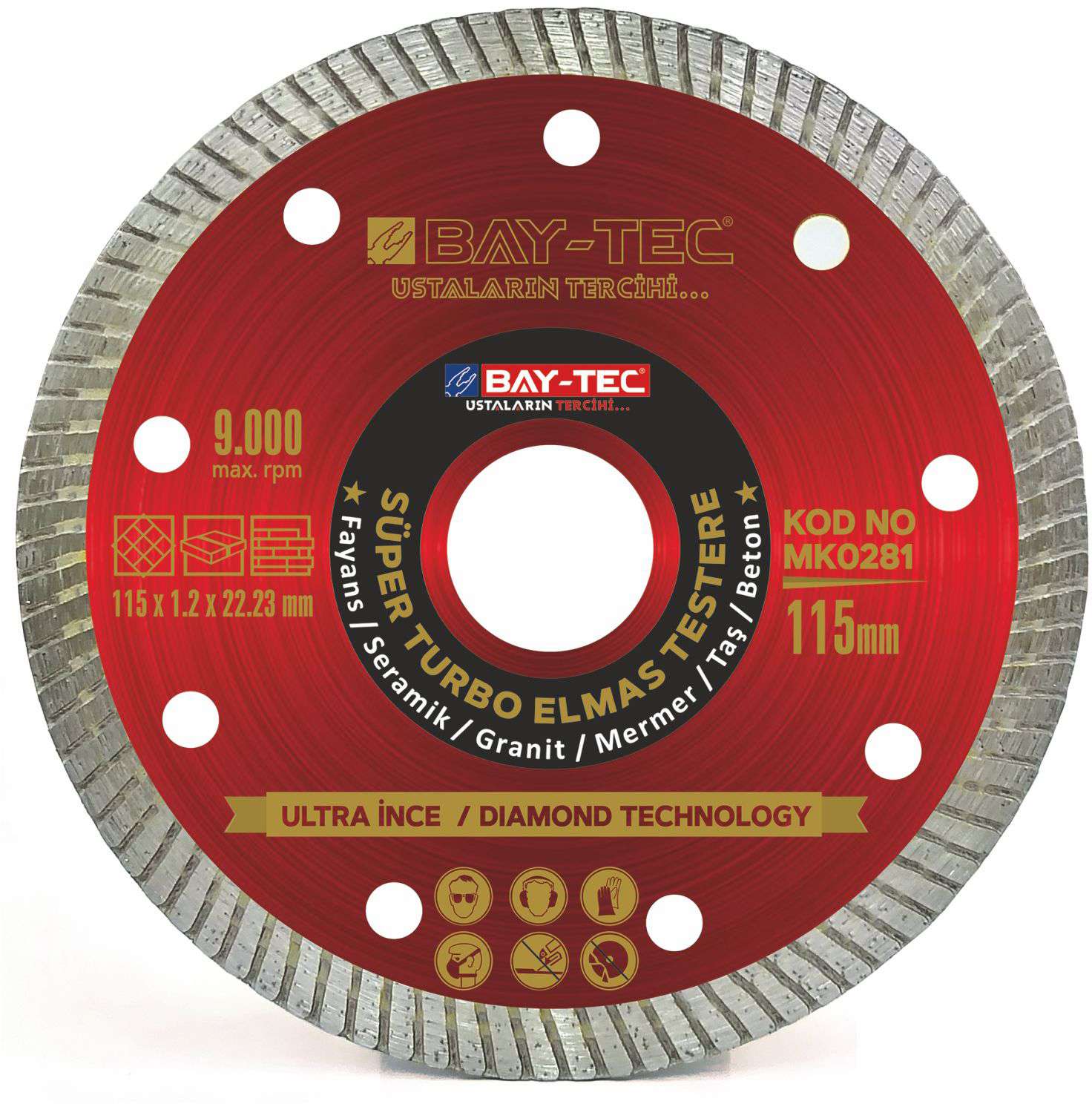 SÜPER TURBO ELMAS TESTERE 115 İNCE 4402 CMC6050